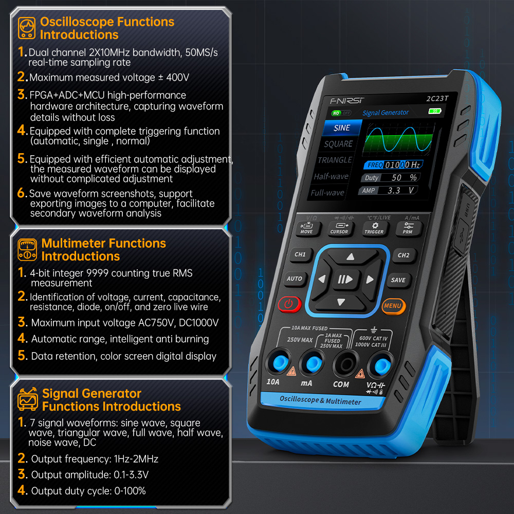 FNIRSI 2C23T Ręczny Cyfrowy Os – Fnirsi Digital Oscilloscope Handheld recenzja i cena
