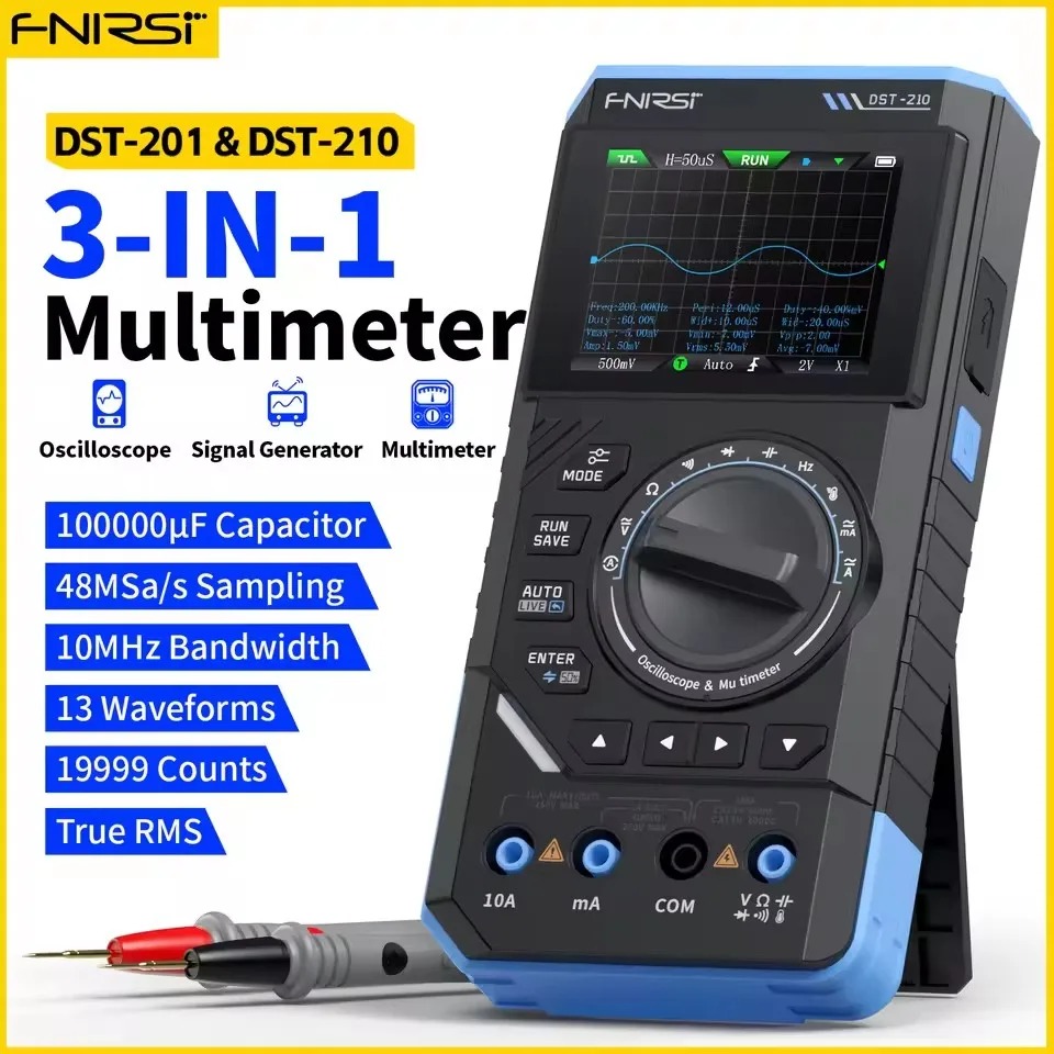 Multimetr cyfrowy 3-w-1 DST210 – Fnirsi Digital Oscilloscope Handheld recenzja i cena